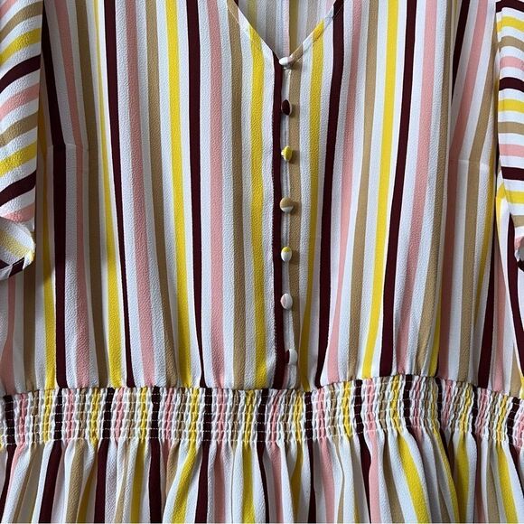 Lane Bryant Short-Sleeve V-Neck Smock Waist Top Blouse SZ 26 NWT - Picture 8 of 10